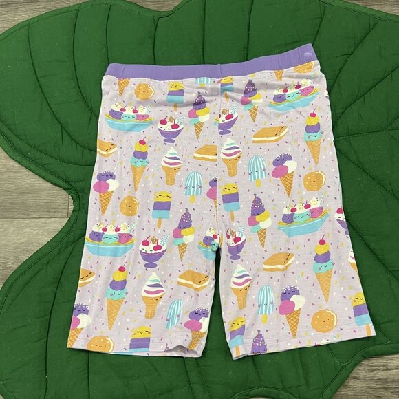 Little Sleepies Bamboo Girls 12/14 Purple Ice Cream Social Summer Pajama Set - Picture 4 of 5